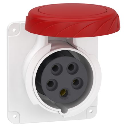 Schneider Electric, Mureva IP67 Grey Panel Mount 3P + N + E Socket Socket, Rated At 16A, 380 → 415 V