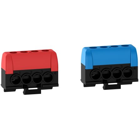 Schneider Electric Distribution Block, 16mm², 63A, Blue, Red