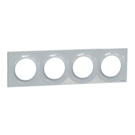 Schneider Electric Grey 4 Gang Cover Plate