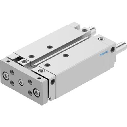 Festo Pneumatic Guided Cylinder - DFM-25-80-B-PPV-A-KF, 25mm Bore, 80mm Stroke, DFM Series, Double Acting
