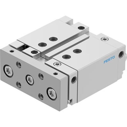 Festo Pneumatic Guided Cylinder - DFM-32-30-B-PPV-A-GF, 32mm Bore, 30mm Stroke, DFM Series, Double Acting