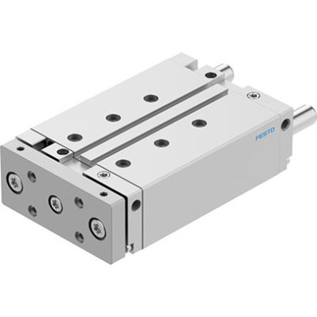 Festo Pneumatic Guided Cylinder - DFM-40-100-B-PPV-A-KF, 40mm Bore, 100mm Stroke, DFM Series, Double Acting