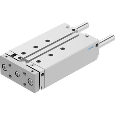 Festo Pneumatic Guided Cylinder - DFM-40-125-B-PPV-A-GF, 40mm Bore, 125mm Stroke, DFM Series, Double Acting