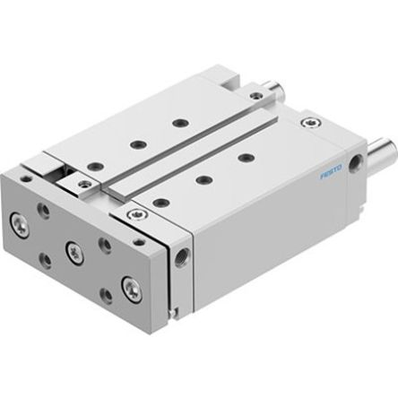 Festo Pneumatic Guided Cylinder - DFM-50-100-B-PPV-A-GF, 50mm Bore, 100mm Stroke, DFM Series, Double Acting