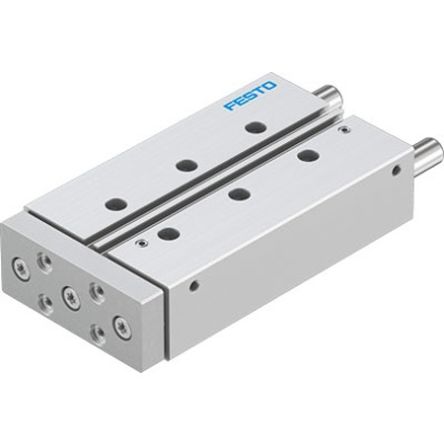 Festo Pneumatic Guided Cylinder - DFM-20-100-P-A-KF-F1A, 20mm Bore, 100mm Stroke, DFM Series, Double Acting