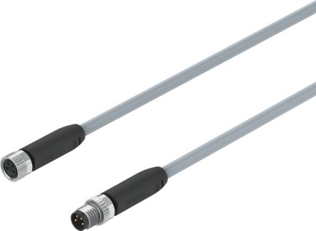 Festo Straight Male 4 way M8 to Straight Female 4 way M8 Actuator/Sensor Cable, 5m
