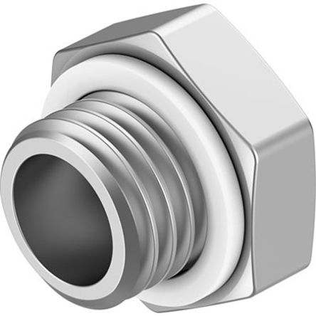 Festo NPFC-DS Series Nipple, M5 to G 1/8, Threaded Connection Style, NPFC-DS-M5-G18-M