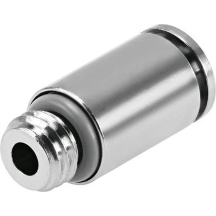 Festo NPQH-DK Series Push-in Fitting, M5 to Push In 6 mm, Threaded Connection Style, NPQH-DK-M5-Q6-P10