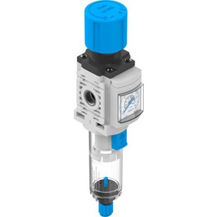 Festo MS4 Filter Regulator, 40μm, G 1/4, Manual, 10 bar, MS4-LFR-1/4-D6-E-P-M-AG-BAR-F1A-B