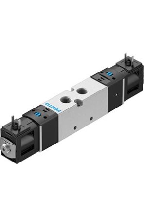 Festo 5/2 Double Solenoid Pneumatic Solenoid Valve - Electrical G 1/8 VUVS Series 24V