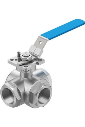 Festo Stainless Steel Ball Valve, Ball Valve, Threaded, NPT 1 1/2 NPTin, 32mm, 63bar Operating Pressure