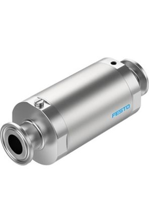Festo VZQA-C-M22C Series Tube Pinch Valve, 15mm Tube Inlet Port x 15mm Tube Outlet Port, VZQA-C-M22C-15-S5S5-V2V4S1-2