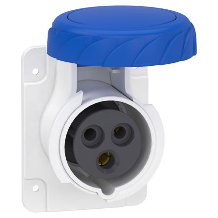 Schneider Electric, Mureva IP67 Grey Panel Mount 2P + E Socket Socket, Rated At 16A, 200 → 250 V