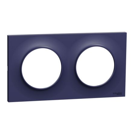 Schneider Electric Blue 2 Gang Cover Plate