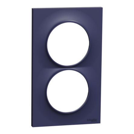 Schneider Electric Blue 2 Gang Cover Plate