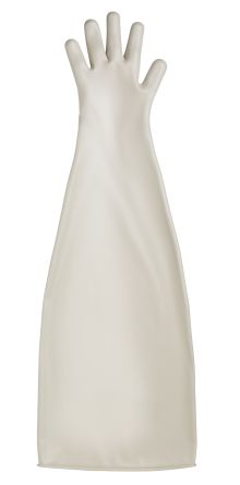 Ansell AlphaTec 85-304 White Polyethylene Chemical Resistant Work Gloves, Size 9.5