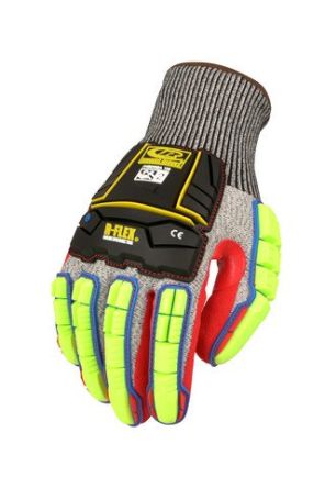 Ansell Ringers R-065 Red HPPE Abrasion Resistant, Cut Resistant Cut Resistant Gloves, Size 7, Nitrile Coating