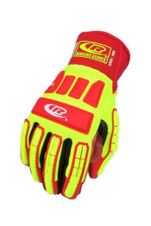 Ansell Ringers R-259 Red HPPE Cut Resistant, Impact Protection Work Gloves, Size 9, Kevlar Coating