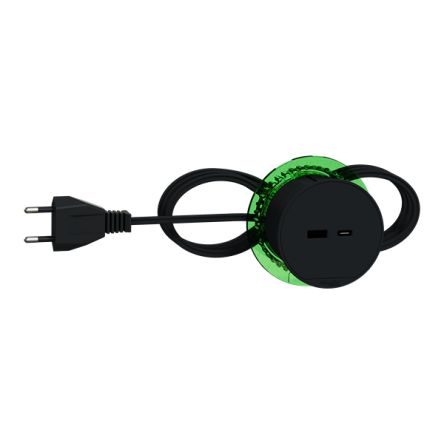 Schneider Electric 2m 2 Socket USB A Extension Lead Open Reel, 5 V, IP44