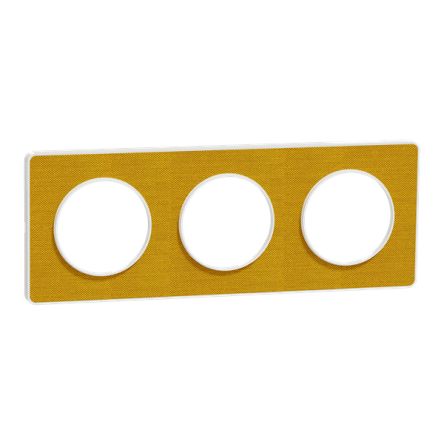Schneider Electric Yellow 3 Gang Cover Plate