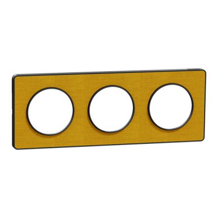 Schneider Electric Yellow 3 Gang Cover Plate