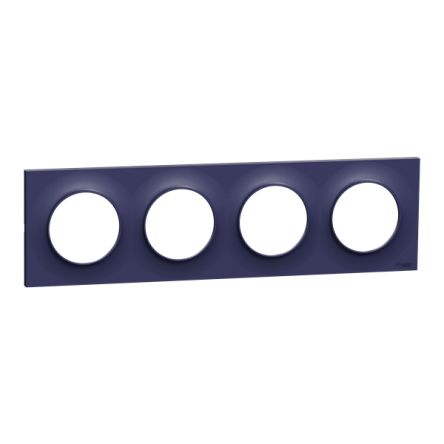 Schneider Electric Blue 4 Gang Cover Plate