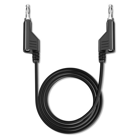 RS PRO Test Leads, 2.5A, 50V, Black, 150cm Lead Length