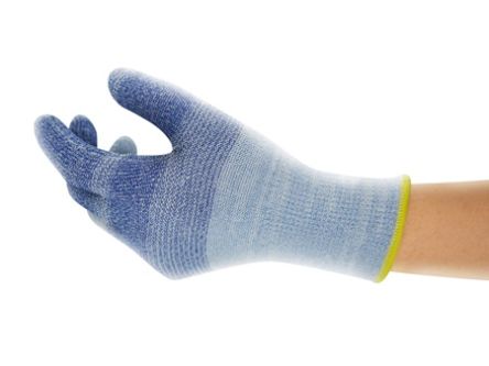 Ansell HyFlex 74-718 Blue Dyneema, Nylon Cut Resistant Work Gloves, Size 8