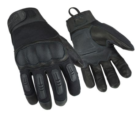 Ansell R-536 Black Leather Heat Resistant Work Gloves, Size 11, PVC Coating