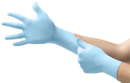 Ansell MicroFlex 93-833 Blue Nitrile Good Dexterity Work Gloves, Size 5.5-6 XS