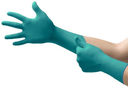 Ansell MicroFlex 93-260 Green Neoprene, Nitrile Chemical Resistant Work Gloves, Size 9.5-10 XL
