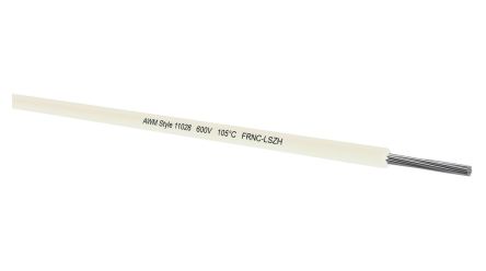 Kabeltronik UL 11028 Series White 0.14 mm² Hook Up Wire, 26 AWG, 26/7 mm, 250m, MPPE Insulation, 090260701