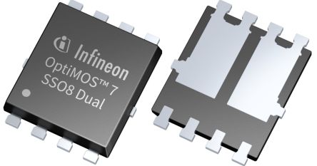 Infineon IAU Dual Dual N-Channel MOSFET, 64 A, 40 V, 8-Pin PG-TDSON-8 IAUCN04S7L053DATMA1