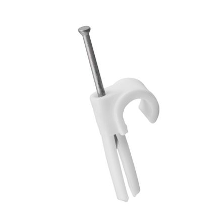 Nelco White Polyethylene hose clamp, 15mm Max. Bundle