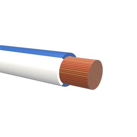 NEMIQ 50992 Series Blue/White 0.75 mm² Hook Up Wire, 1, 12m, PVC Insulation, 50992-12-100
