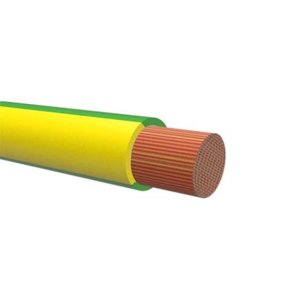 NEMIQ 50992 Series Green/Yellow 0.75 mm² Hook Up Wire, 1, 3m, PVC Insulation, 50992-3-100