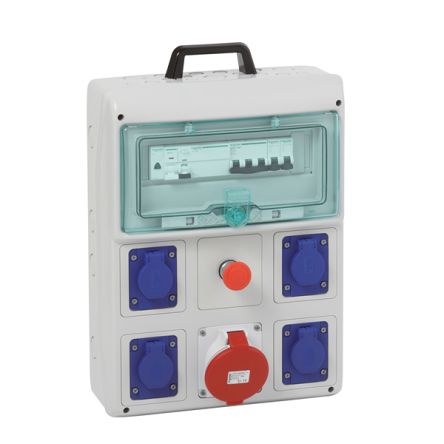 Schneider Electric, Kaedra IP44 Light Grey Surface Mount 2P + E Industrial Power Socket, Rated At 63A