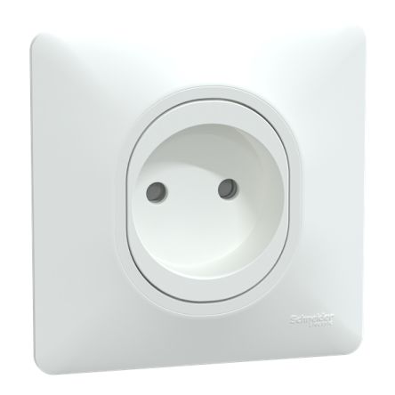 Schneider Electric S32 White Plug Socket, 2 Poles, 16A
