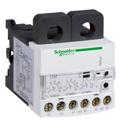 Schneider Electric TeSys Overload Relay, 30 A F.L.C, 30 A Contact Rating, 24 V dc, TeSys