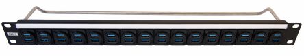 RS PRO USB 16 Port Port Rack Patch Panel Patch Panel, 1U Rack Height