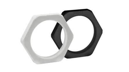 Icotek Grey Self-extinguishing, UL94V0(3mm) Polyamide Cable Gland Locknut, M25 x 1.5 Thread