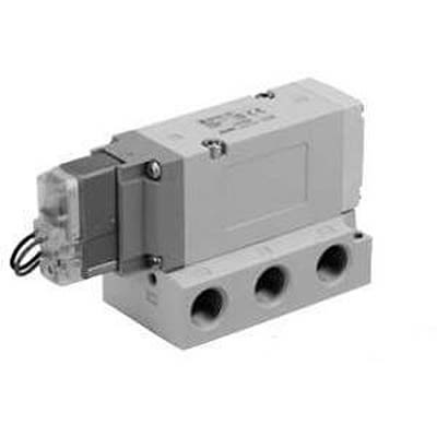 SMC 5 Port Solenoid Valve Solenoid Valve - Solenoid/Pilot G 3/8 VF5000 Series 24V dc