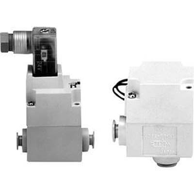 SMC Pilot Operated 2 Port Solenoid Valve Solenoid Valve - Solenoid One-touch Fitting 8 mm VQ20 Series 24V dc