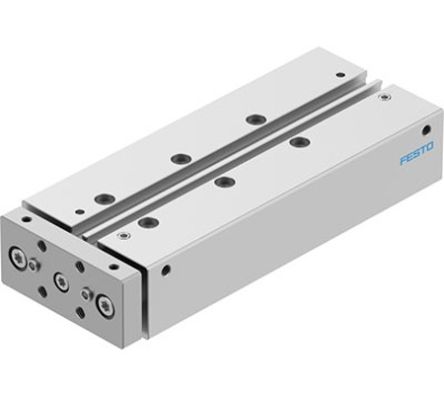 Festo Pneumatic Guided Cylinder - DFM-16-100-B-PPV-A-KF, 16mm Bore, 100mm Stroke, DFM Series, Double Acting