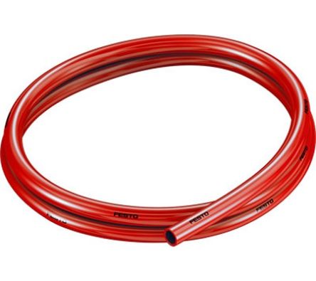 Festo PUN TPE, Hose Pipe, 7mm ID, 10mm OD, Red