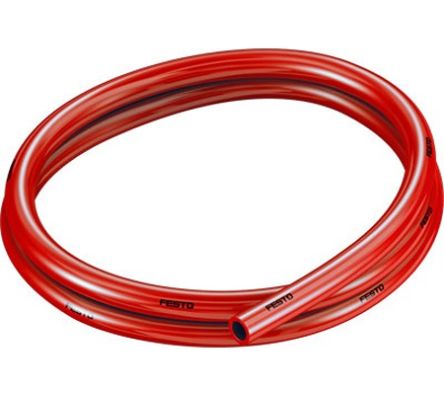 Festo PUN TPE, Hose Pipe, 8mm ID, 12mm OD, Red