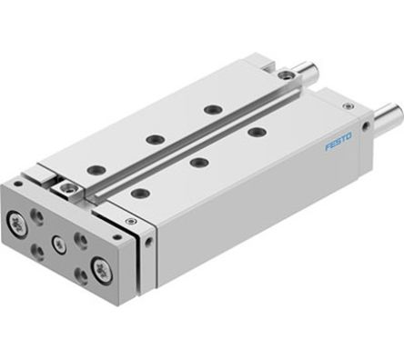 Festo Pneumatic Guided Cylinder - DFM-20-100-B-PPV-A-GF, 20mm Bore, 100mm Stroke, DFM Series, Double Acting