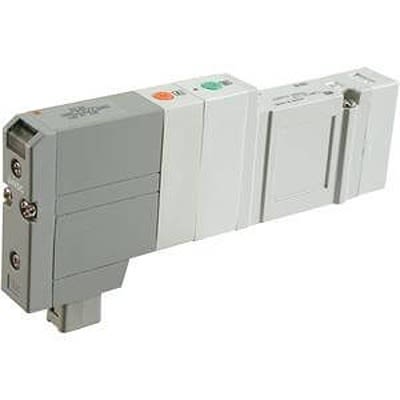 SMC 3 position Exhaust Center Pneumatic Solenoid Valve - Solenoid SV3000 Series 24V dc