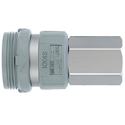 SMC Stainless Steel Female Coupler Nipple, 1/8 in Female Nut