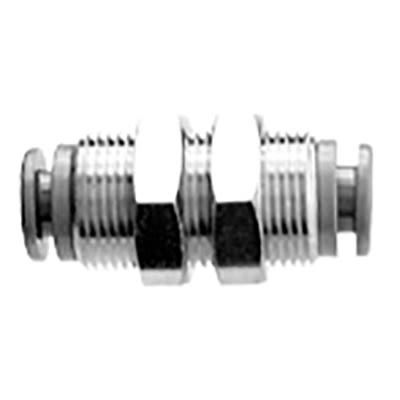 SMC KR Series Bulkhead Union, 8 mm to 8 mm, Tube-to-Tube Connection Style, KRE08-00
